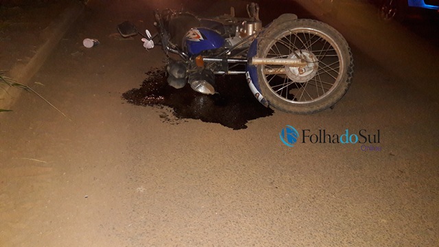 Em Vilhena, motoqueiro com sinais de embriaguez atropela ciclista e fica desacordado