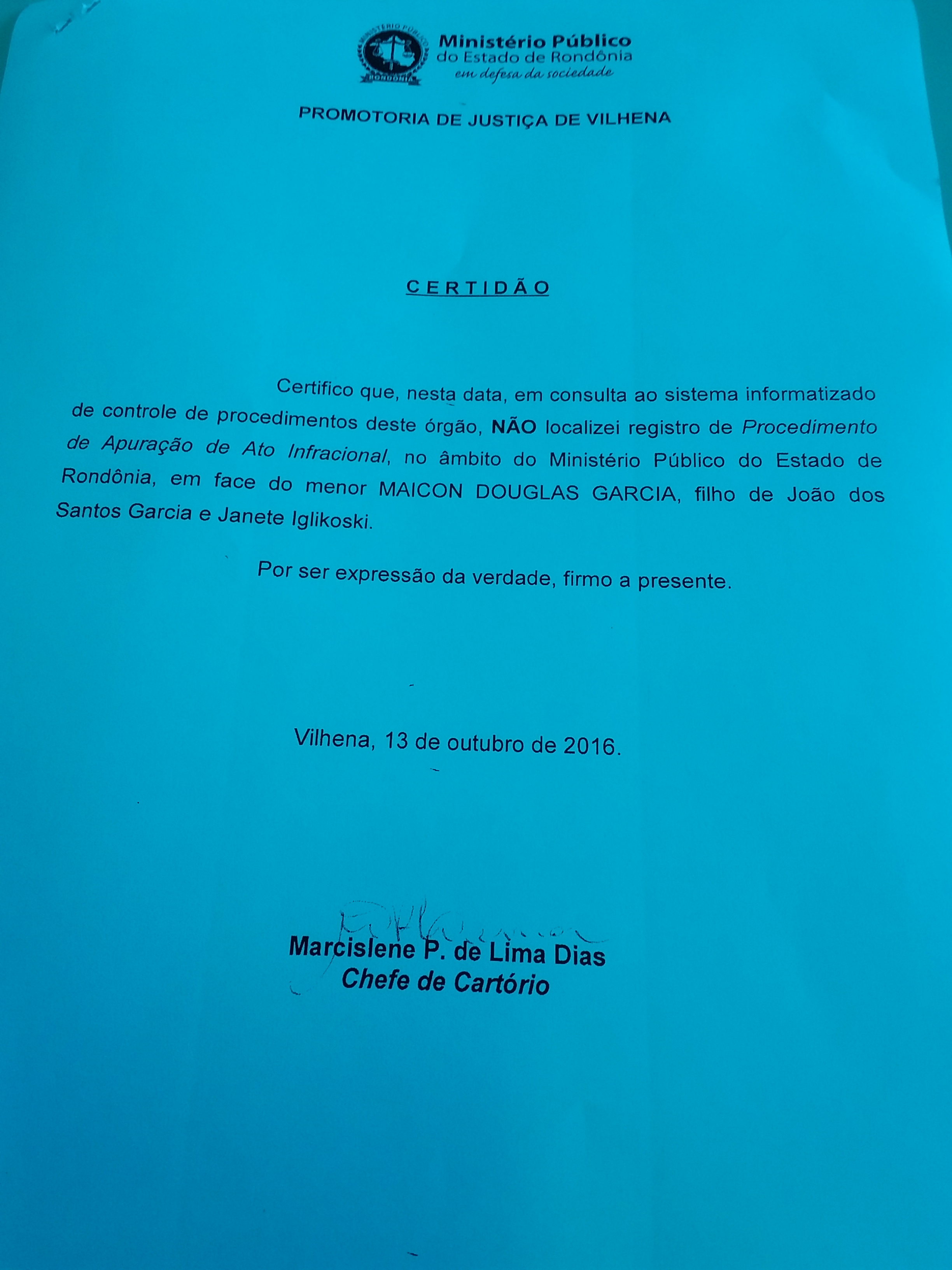 Tio de menor assassinado em Vilhena responde imprensa; morte pode ter sido por engano