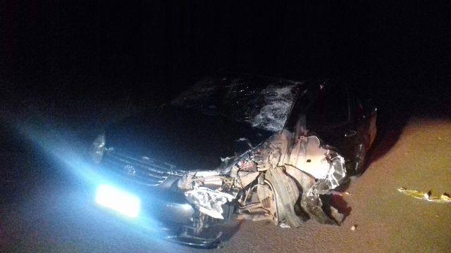 Choque entre motocicleta e carro deixa jovem ferido entre Cerejeiras e Corumbiara
