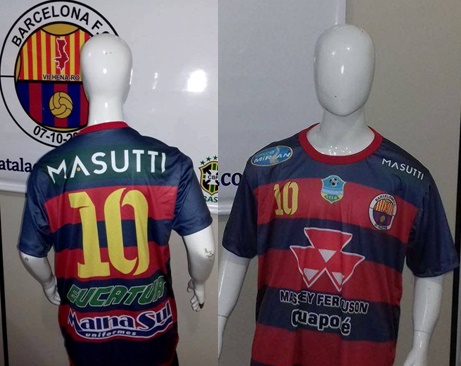 Recém profissionalizado, Barcelona Futebol Clube inicia venda de camisetas 