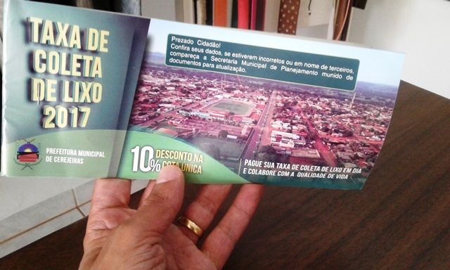 Em Cerejeiras, “taxa do lixo” começa a ser cobrada; prefeito explica, mas enfrenta críticas