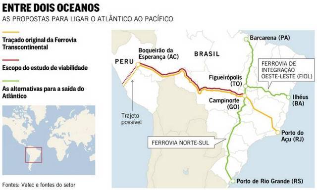 Ferrovia que passará por Vilhena em direção ao Peru volta a ser debatida entre brasileiros e chineses