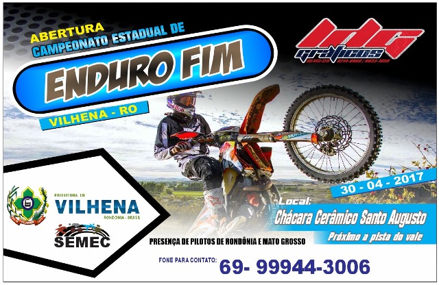 Vilhena sedia neste final de semana a abertura do Campeonato Estadual de Enduro Fim