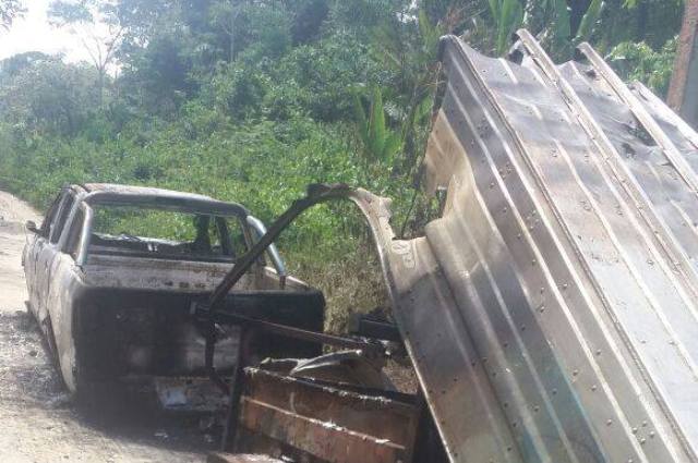 Vilhena: sede de fazenda onde foram encontrados três corpos carbonizados é incendiada