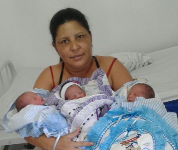 Cerejeirense que teve trigêmeos e comoveu Rondônia agradece apoio recebido após parto