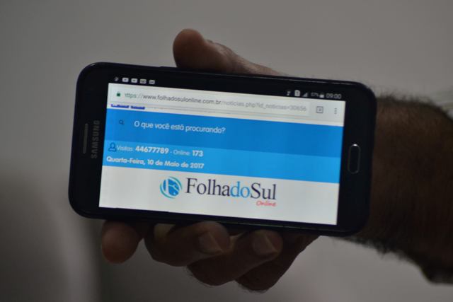 FOLHA DO SUL ON LINE bate recorde de acessos e anuncia nova versão para celulares e tablets