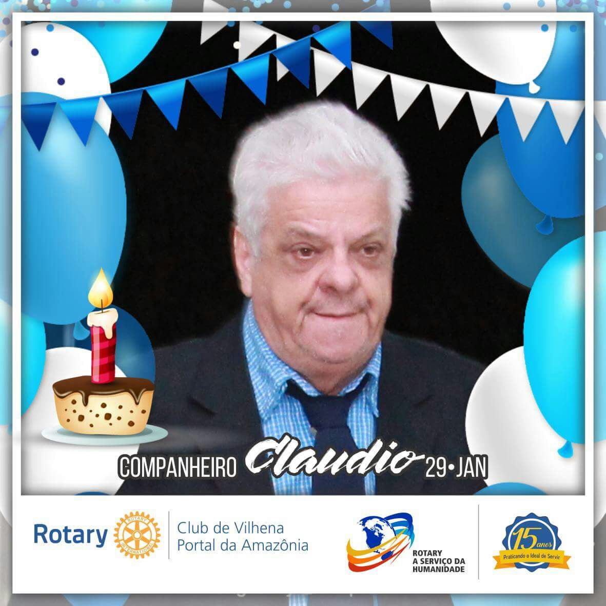 Professor universitário e membro do Rotary em Vilhena, Cláudio de Lazzari morre aos 64 anos