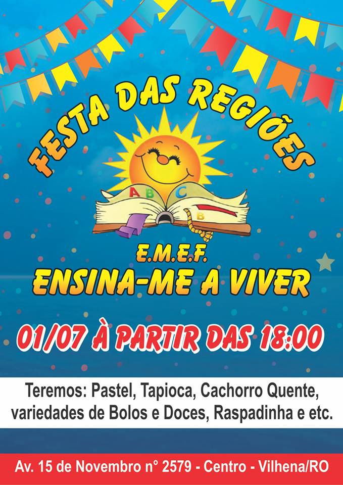 Escola Ensina-me a Viver promove Festa das Regiões neste sábado