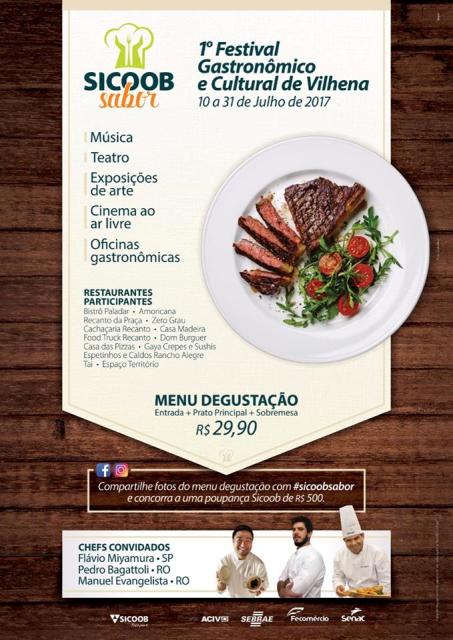 Festival Gastronômico terá Jantar do Chef e Show Cinco Mulheres nesta sexta-feira em Vilhena