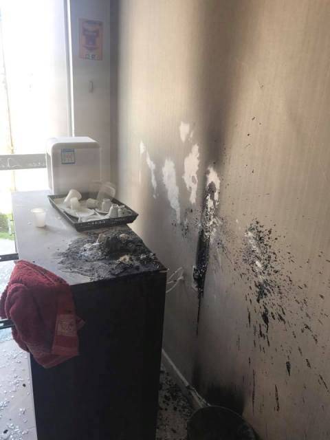 Vilhena: cafeteira derrete e Bombeiros controlam princípio de incêndio em escritório de arquitetura
