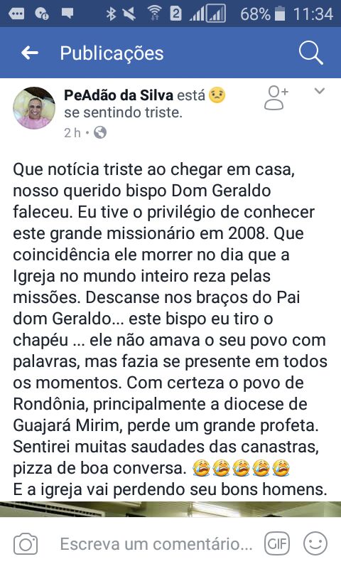 Morre Dom Geraldo Verdier; fiéis e personalidades públicas lamentam falecimento do bispo católico