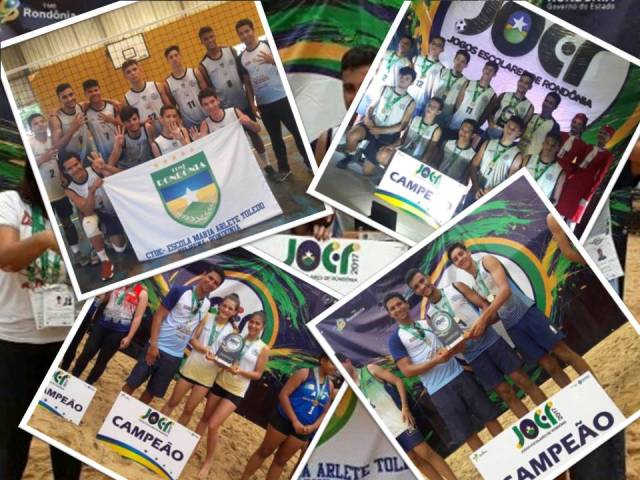 Vôlei vilhenense 100% nos Jogos Escolares de Rondônia: quatro ouros