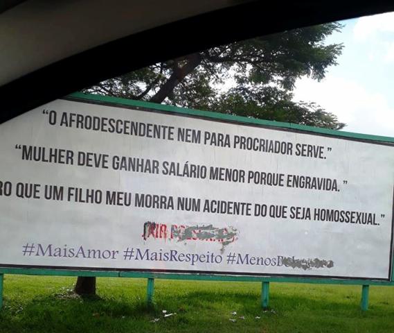 Out-door anti-Bolsonaro é vandalizado em Vilhena e empresário que apóia deputado critica ação