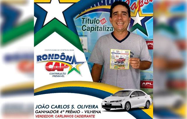 Morador de Vilhena ganha sozinho carro zero avaliado em R$ 90 mil no sorteio do Rondoncap