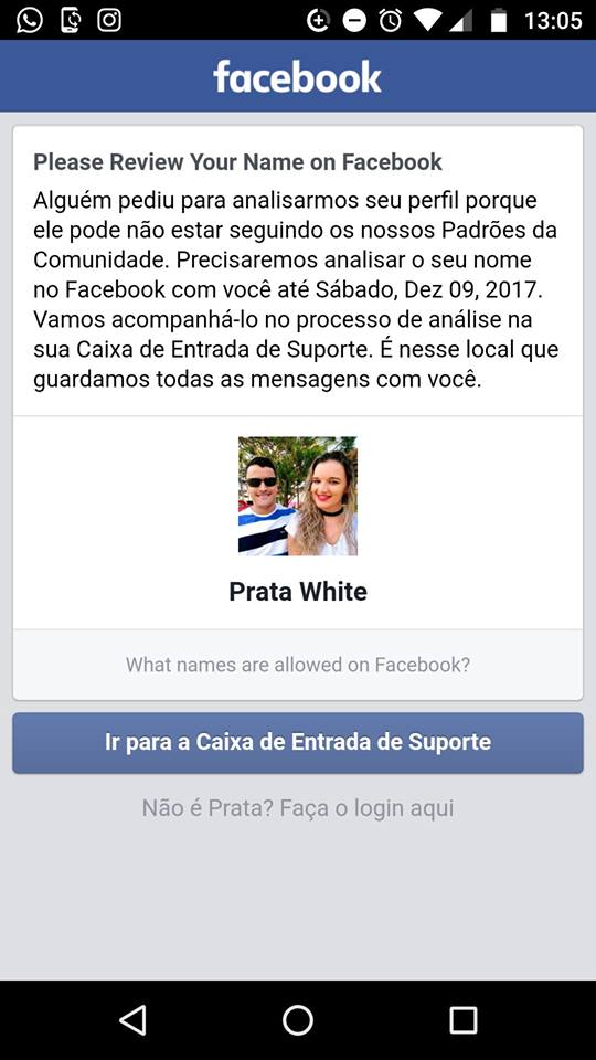 Ex-moradora de Vilhena vira “Branca de Neve” ao ser bloqueada no Facebook por nome “diferente”