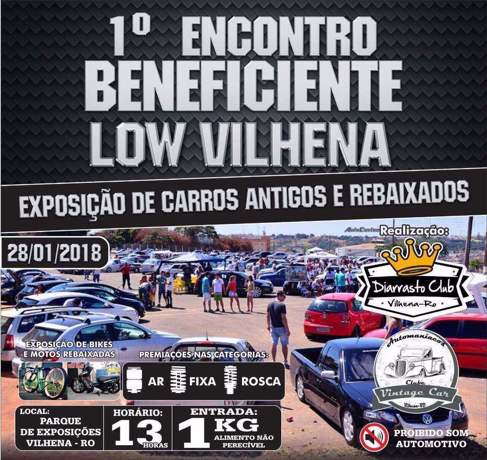 Exposição beneficente de carros antigo e rebaixados acontece no fim deste mês em Vilhena
