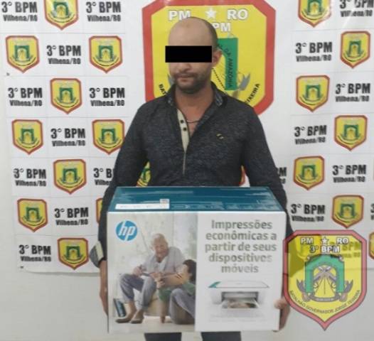 Testemunha segue homem que havia furtado loja em Vilhena e polícia prende em poucos minutos