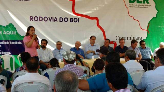 Rodovia do Boi: deputada Rosangela Donadon participa de solenidade em Corumbiara