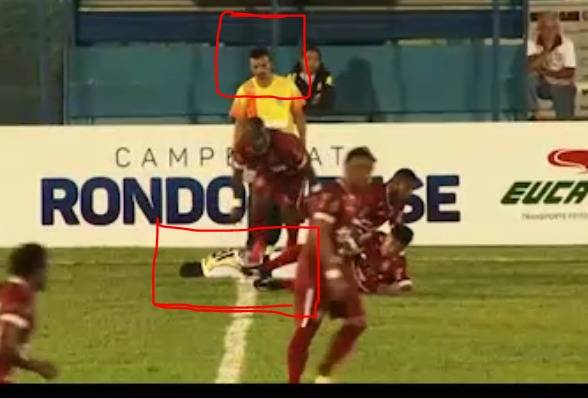 Diretoria do Vilhenense irá pedir punição ao atleta do Guajará por “pisão” em Wellington Rolim 
