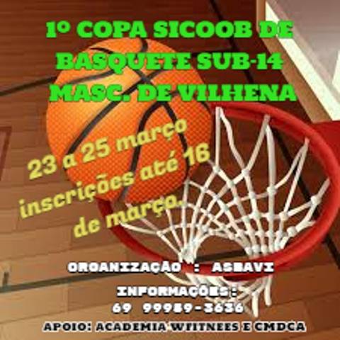 Associação de Basquete de Vilhena abre inscrições para a I Copa Sicoob Sub-14 Masculino