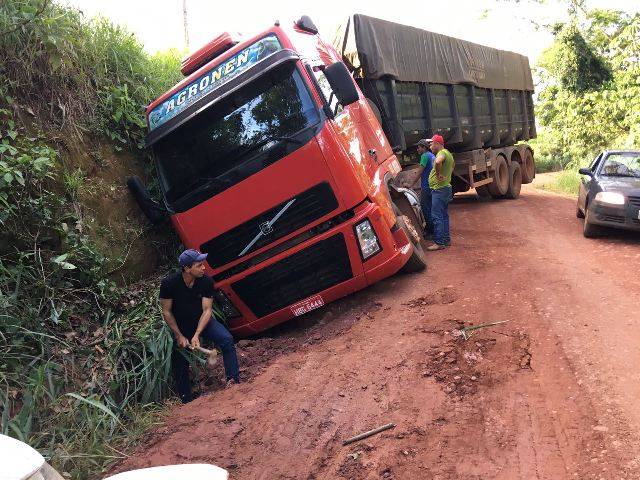 Com chuvas e alta na produção de soja, produtores rurais sofrem com condição de estradas na região de Cerejeiras