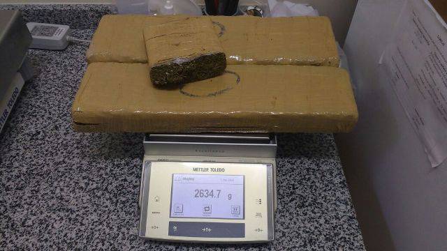 Morador de Vilhena, segurança é preso pela Polícia Federal transportando 2,7 kg de maconha