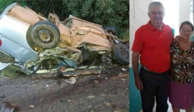 Choque entre carro e bitrem entre Vilhena e Colorado do Oeste mata casal de feirantes idosos