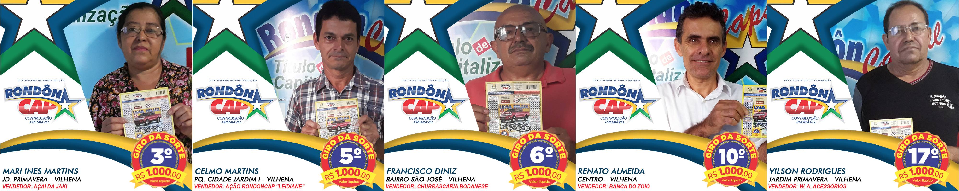 Rondoncap premia mais cinco em Vilhena e anuncia sorteio de R$ 350 mil para comemorar Dia das Mães
