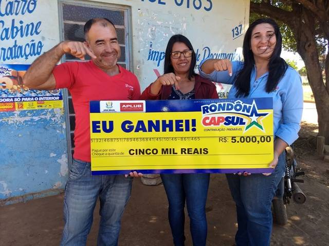 Vilhenenses são premiados e começam com o pé direito no sorteio Rondon Cap Sul