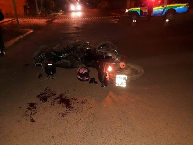 Vilhena: dois dos envolvidos em colisão entre motos na noite de ontem seguem internados no Hospital Regional