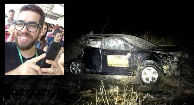 Formado pelo Ifro de Colorado, sobrinho de advogado vilhenense morre em acidente de carro na BR 364