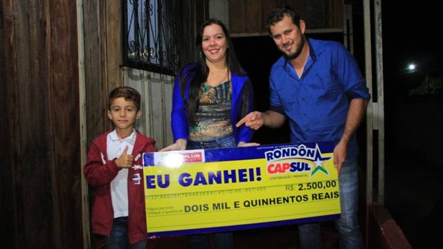 Em Cerejeiras, garoto de 7 anos fatura prêmio no RondônCap Sul; próximo sorteio vai distribuir R$ 200 mil