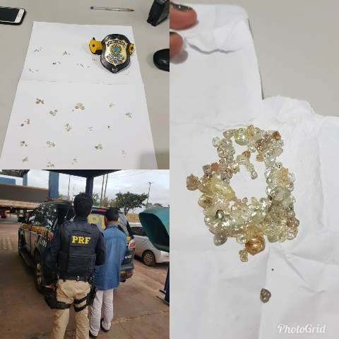 Homem com mandado de prisão por estupro é preso no Mato Grosso com 115 diamantes comprados em Cacoal