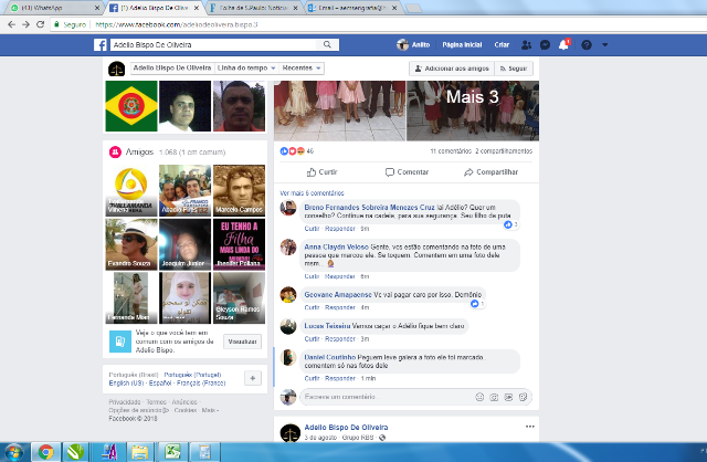 Homem que esfaqueou Bolsonaro em Minas é “amigo” de empresa vilhenense de comunicação no Facebook