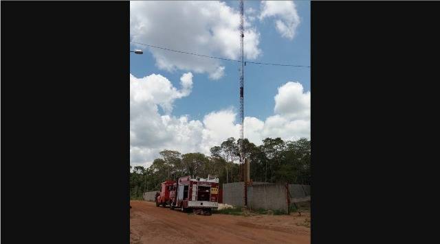 Pela segunda vez, homem de 35 anos tenta se jogar de torre e mobiliza Bombeiros em Vilhena