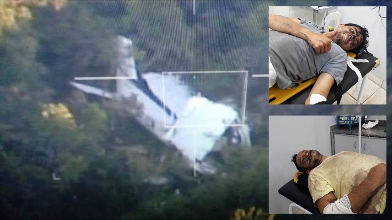 Divulgadas fotos de avião e de pilotos rondonienses após resgate no Mato Grosso; familiares comemoram “milagre”