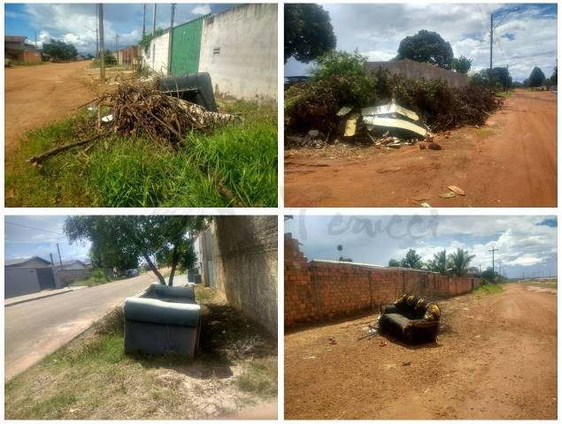 Em Vilhena, móveis e eletrodomésticos velhos são “desovados” em vias públicas e terrenos baldios