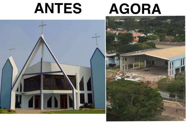Igreja católica em Vilhena ficará fechada por mais de dois anos para reforma; no Facebook, fieis contestam obra