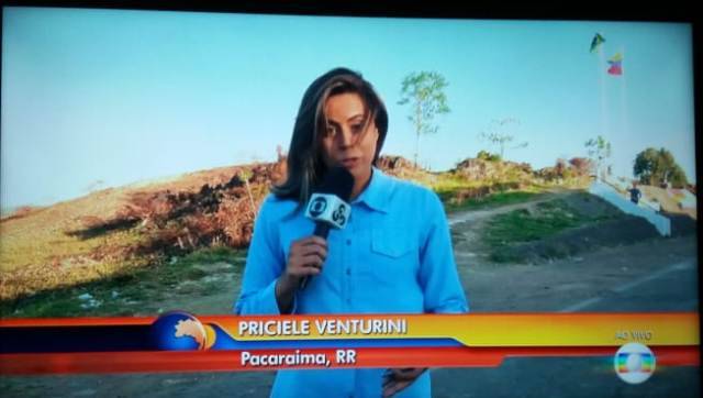 Repórter de Vilhena ganha destaque nos telejornais da Globo relatando tensão na fronteira entre Brasil e Venezuela