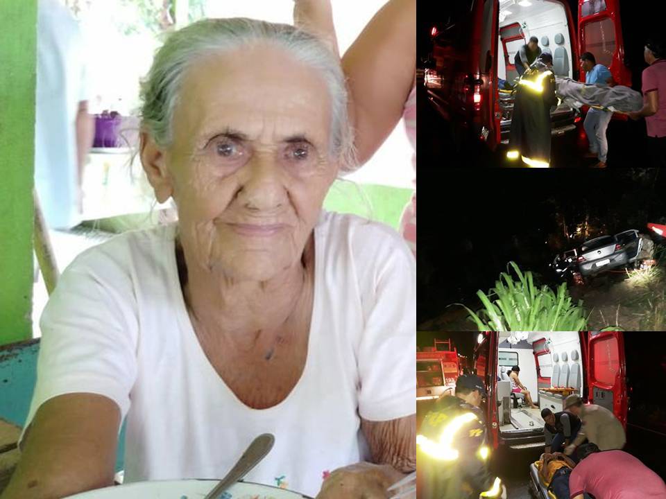 Acidente na BR-364, próximo ao trevo com a BR-435, mata mulher de 93 anos e deixa quatro feridos