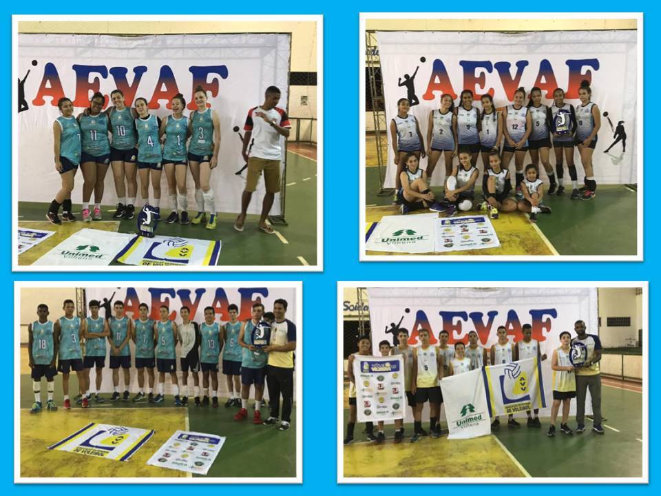Ouro para as meninas e prata para os meninos da AVV na Copa AEVAF de Voleibol