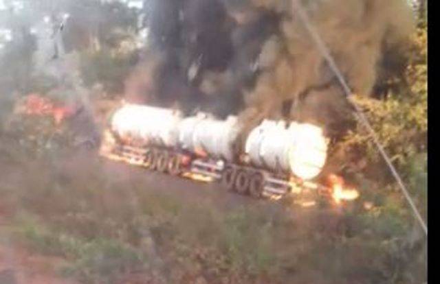 VÍDEO: acidente envolvendo carretas, entre Vilhena e Pimenta Bueno, deixa motorista carbonizado e mobiliza Bombeiros