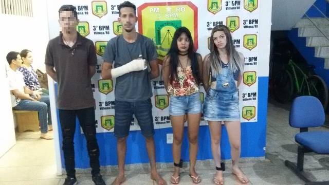 Polícia prende garotas com tornozeleiras e identifica suspeitos de assaltarem tabacaria em Vilhena