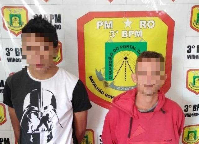 Após perseguição pelas ruas de Vilhena polícia prende dois rapazes e recupera revólver