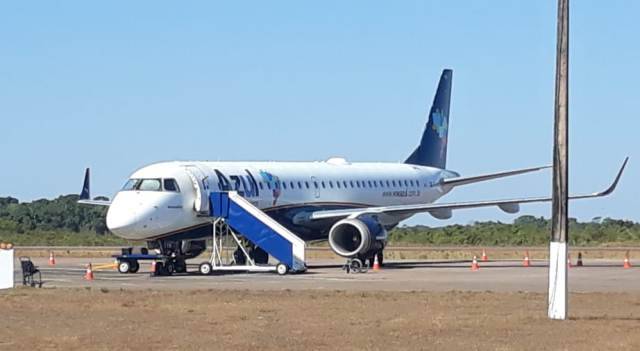 Aterrissagem-surpresa de jato mostra que aeroporto de Vilhena está preparado para receber aeronaves maiores