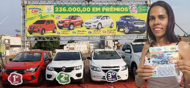 Frentista de posto de combustíveis em Vilhena ganha sozinha carro de R$ 40 mil sorteado pelo Rondoncap