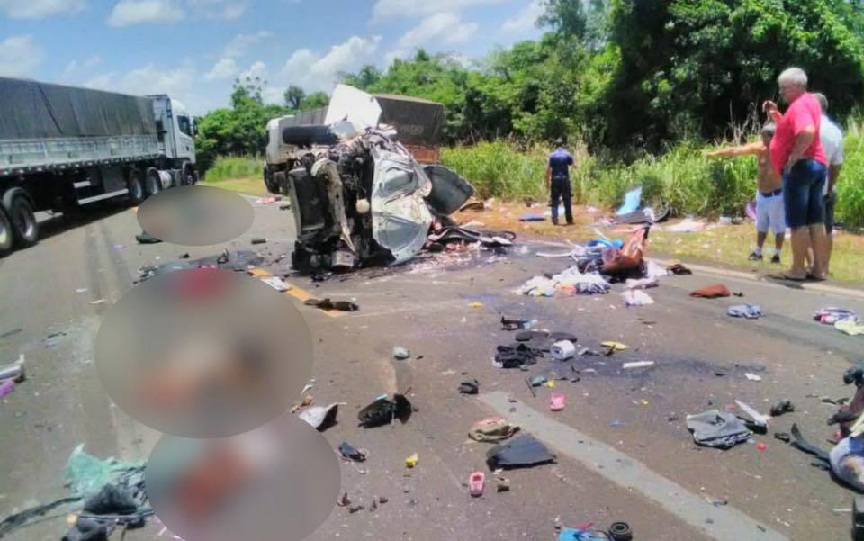 Três rondonienses da mesma família morrem em acidente no Mato Grosso do Sul; quarta vítima está em estado grave