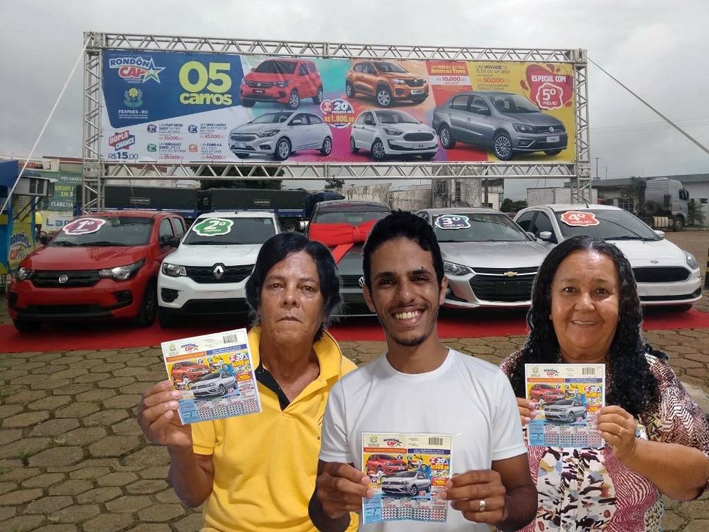 Três vilhenenses foram premiados no último sorteio do Rondoncap; um deles ganhou carro zero sozinho