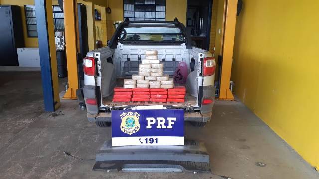Agentes da PRF prendem, em Vilhena, homem que vinha do Acre e iria para Goiás, levando 37 kg de cocaína