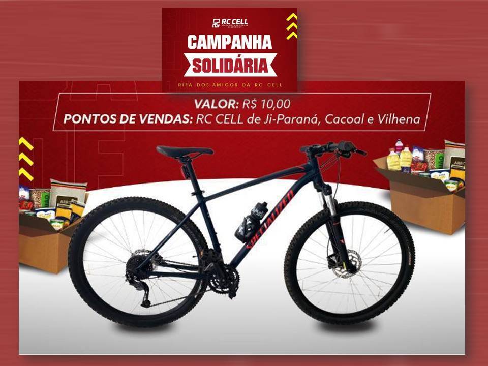 Empresário rifa a própria bicicleta para arrecadar dinheiro e comprar cestas básicas que serão doadas a famílias carentes